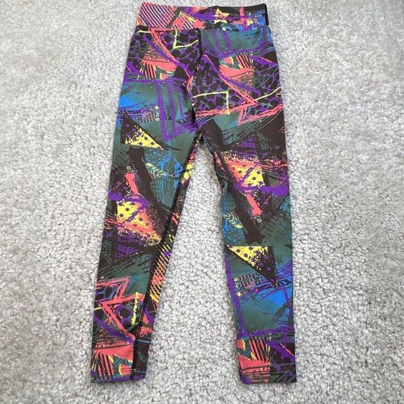 Dona Jo Activewear Legging Purple Yellow Multi - Picture 2 of 6